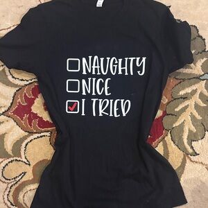 Bella Canvas Black 'I Tried' Graphic Tee